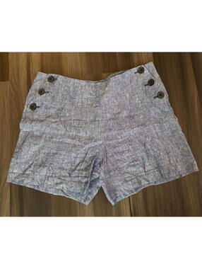Boden Women's Linen Shorts Plus Size 20 Blue